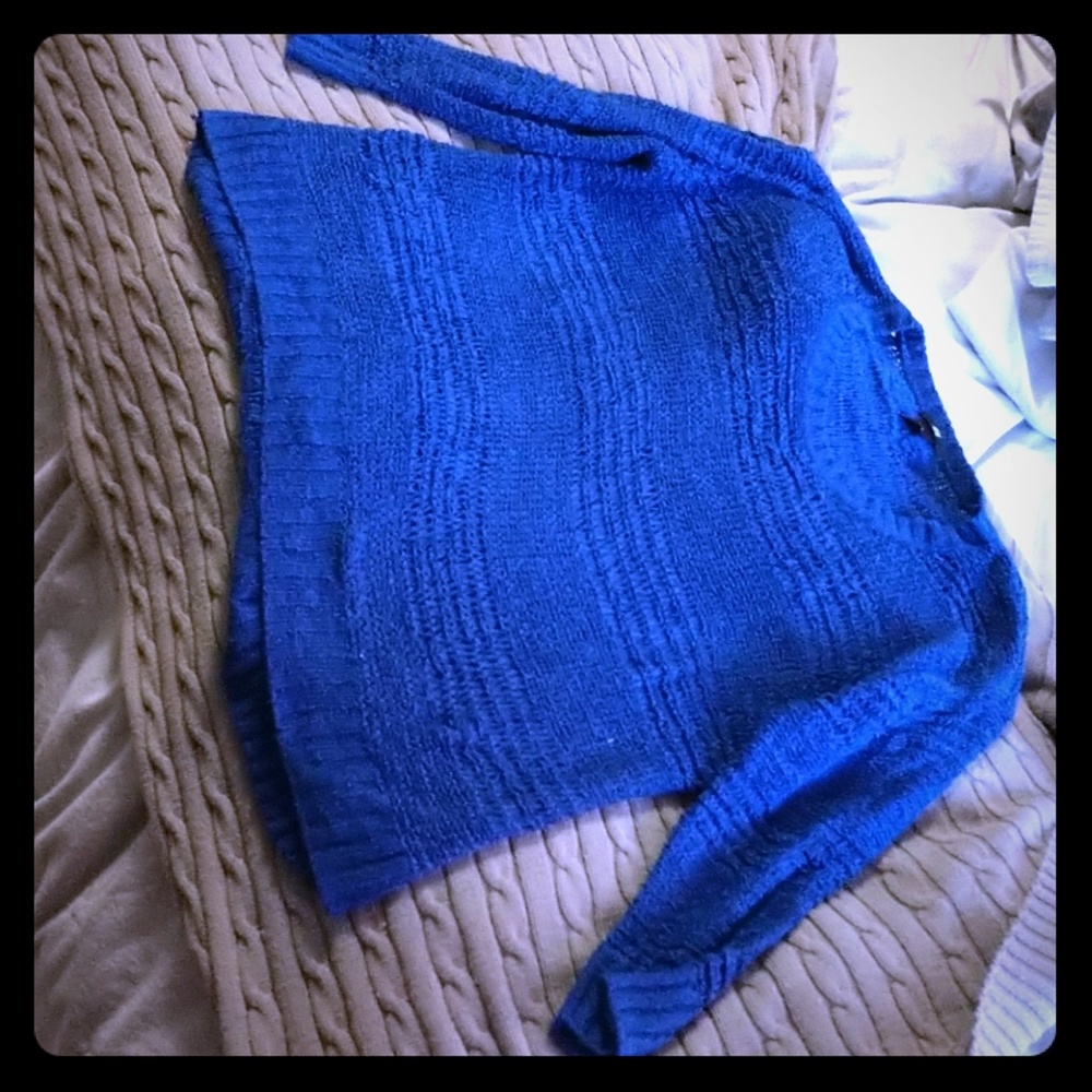 Royal blue knit sweater